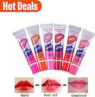 6 Color Peel Off Wow Lipstick Lip Gloss Lip Tint Tattoo Wow Lip Mask Long Lasting Water Proof