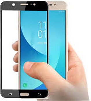 Samsung C7 Pro 9d Black Full Glue Tapmered Glass Screen Protector