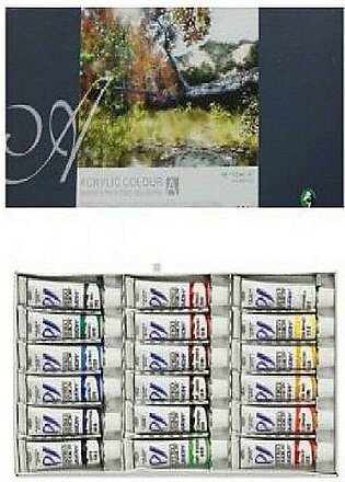 Acrylic Paints - Pack Of 18 Colur 12 Ml
