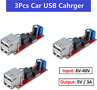 1/3 Pcs Lm2596 Double Usb Car Charger Module 5v 3a Dc To Dc Step Down Voltage Converter Mobile Charger By Electrica