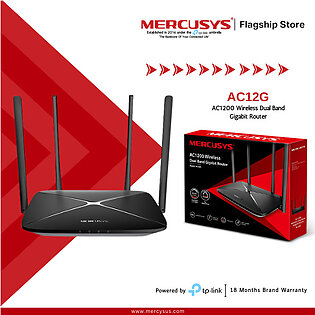 Mercusys Wi-fi Router Ac12g Dual Band Gigabit Router Ac1200 Wireless Router - 18 Months Brand Warranty