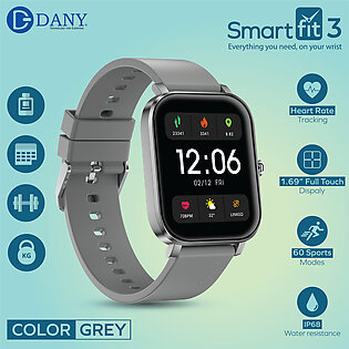 DANY Smart Watch, Smart Fit 3 Bluetooth Smart Watch, Waterproof Smart Display Health Fitness Tracker Watch, Sports Watch, Smart Wristwatch, Fitness Monitor Smartwatches For Android and IOS, Heart Rate Sleep Monitor Activity Tracker Watch For Men & Women