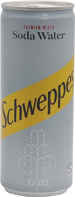 Schweppes Soda Water Can 250ml (𝐢𝐦𝐩𝐨𝐫𝐭𝐞𝐝 & 𝐨𝐫𝐢𝐠𝐧𝐚𝐥)