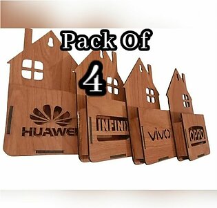 Pack Of 4 Mobile Holder Wooden Wall Mobile Holder Wooden Made Wall Mobile Holder