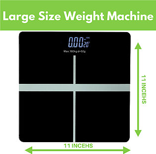 Tempered Glass Electronic Digital Body Weight Scale, Bathroom Scale 180 Kg With Lcd Display Weight Machine