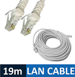 Lan Cable 19 Meters Cat 6 Premium Quality Ethernet Wire Internet Lan Cable For Modem