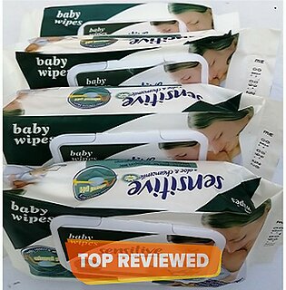 Sensitive Baby Wipes (4 Packs) (90 Wet Sheets Each)