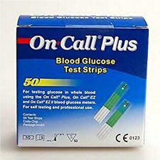 Pack Of 50 Blood Glucose Test Strips For On Call Ez Ii