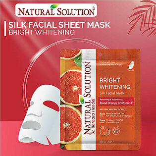 Natural Solution Bright Whitening Silk Facial Mask|  Blood Orange & Vitamin C Face Mask by WBM