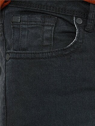 Edenrobe Men's Charcoal Denim Pant - Embpd22-008