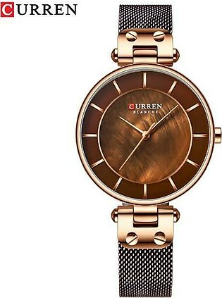 Curren Creative Simple Quartz Watch Steel Mesh Ladies Bracelet Watch For Girls / Watch For Women With Brand Box - 9056