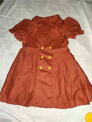 Cotton Baby Coat Style Frock 1piece