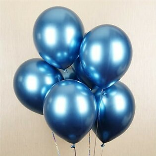 15 Blue Metallic Balloons Pack