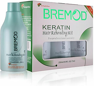 Bremod Keratin Hair Straightening Rebonding Kit 250ml 3 Pcs Professional