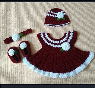 crochet dress set for baby girl / cute clothes for baby girl / frock suit for baby girls / baby frock cap / hat shoes booties / hairband / headband set