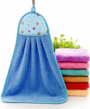 Techmanistan Pack Of 3 - Soft Absorbent Thick Microfiber Hanging Bathroom Hand Towel Cloth Drying Pad Face Towel