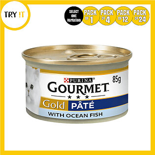 Gourmet Gold Tin Cat Ocean Fish Cat Food 85gm
