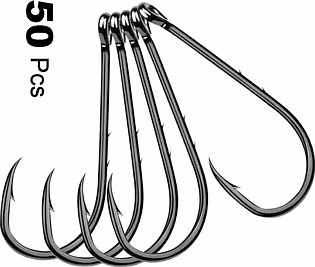 50 Pcs High Qaulity Carbon Steel Bait Holder Fishng Hook For Salt And Fresh Water