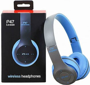 P47 Wireless Bluetooth Foldable Headset With Microphone For All Cell Phones And Laptop