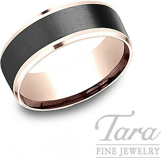 Golden Black Stainless Steel Ring For Men