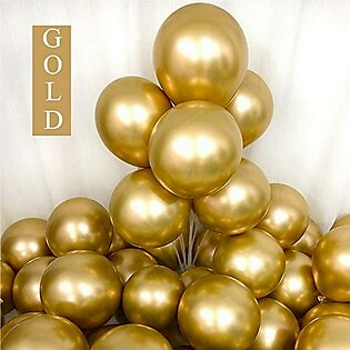 15 Golden Metallic Balloons Pack