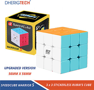 Stickerless 56mm Qiyi Warrior S Rubiks Cube 3x3 - Magic Speed Cube Puzzle Toys Rubik's Cube 3x3, Memory and Responsiveness Rubik Cube, Concentration Rubic Cube ( 56mm ) Rubix Cube