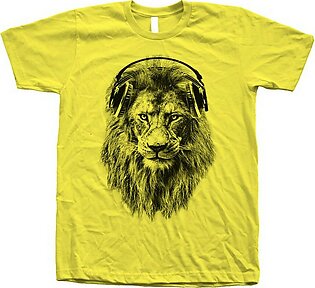 Lion T-shirt Cotton Graphic Printed Short Sleeves Tshirt For Men