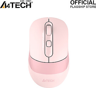 A4Tech FB10C - Rechargeable Wireless Mouse - Bluetooth + 2.4G - Connects upto 3 Devices - 1200 to 2400 DPI - Type C Charging - For PC/Laptop/Tablet/Smart TV - Ash Blue