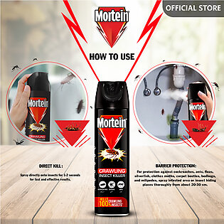Mortein Crawling Insect Killer Spray Kills 100% Crawling Insects 375ml - Pack Of 2