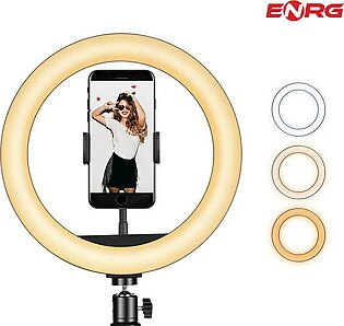 ENRG Ringlight 26 cm Metal Ball-head and Mobile Holder ( 3 Colors Modes ) - Black
