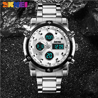 Skmei Military Luxury Digital & Analog Sports Quartz Wrist Watch For Men & Boys- 1389 With Free Gift Box