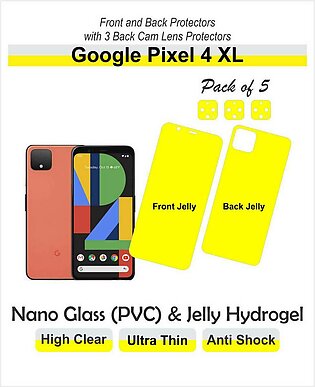 Google Pixel 4 XL - Screen Protector and Back Protector with 3 pcs of back cam lens protectors - 4XL
