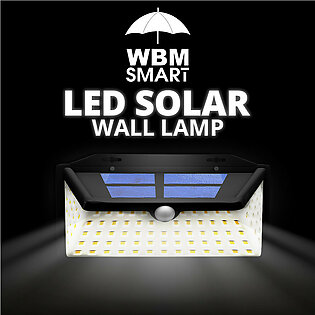 WBM Smart LED Solar Light Outdoor Waterproof Motion Sensor - 2 Pcs PIR Wall Light. 3 Mode Adjustable Garden Decoration Street Lamp