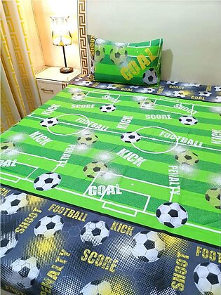 Football Kids Cotton Bed Sheet