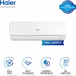 Haier (Flexis Inverter Series) 1.5 Ton DC Inverter UPS Enabled - Self Cleaning - Optional WiFi -3D AirFlow-White Colour AC - HSU-18HFCF/10 Years Warranty/Air Conditioner/Haier Free Installation