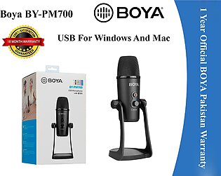 18 Month Warranty - BOYA BY-PM700 Multipattern USB Condenser Microphone