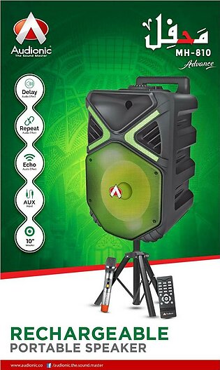 Audionic Mehfil Mh-810 Wireless Protable Speaker With Wireless Mic And Remote Control