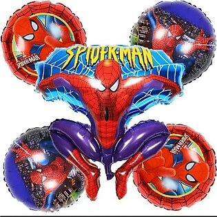 5pcs Spiderman Happy birthday foil balloons package blue red party cartoon