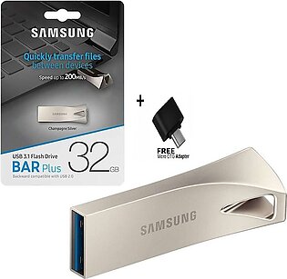 32gb Samsung Usb Flash Drive Stain Steel Pen Drive Usb Good Quality + Otg Converte