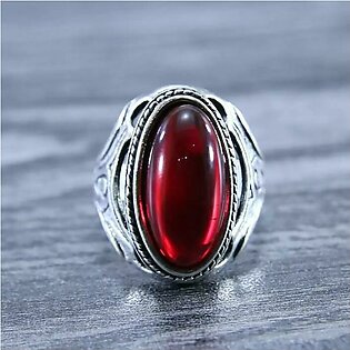 Turkish style Stainless steel RED stone ring for Men