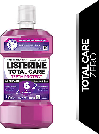 ListerineÂ®, Mouthwash, Total Care, Zero Alcohol, Smooth Mint, 500ml