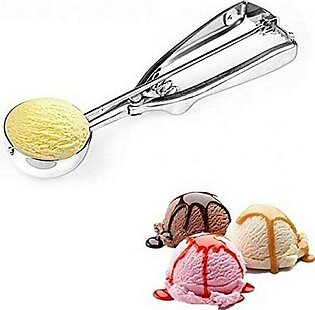 Stainless Steel Ice Cream Scooper - Silver