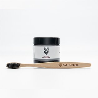 Dari Mooch - Charcoal Powder + Bamboo Toothbrush Food Grade Teeth Whitening 50g