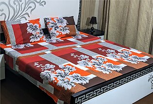 Printed King Size Bed Sheet Set With Pillow Covers | Cotton Bed Sheet | Pure Cotton