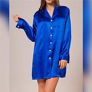 Valerie Womens Nightwear/sleepwear For Women- Night Dress For Girls- Introducing Charmuse Satin Lauren Night Shirt 1st Edition Sleep Comfortably Nightwear