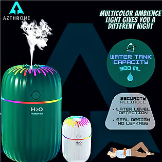 Azthrone 300ml Electric Air Humidifier Aroma Oil Diffuser Purifier Silent Mini Usb Car Air Freshener Cool Mist Sprayer Colorful Cup Humidifier Usb Household Desktop Colorful Lamp Humidifier Car Home Aromatherapy Humidifier