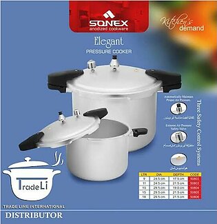 Sonex Elegant Pressure Cooker 3 Litres - 5 Litres - 7 Litres - 9 Litres - 11 Litres