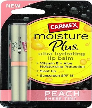 Carmex Moisture Plue Ultra Hydrating Lip Balm Peach Tint -2gm