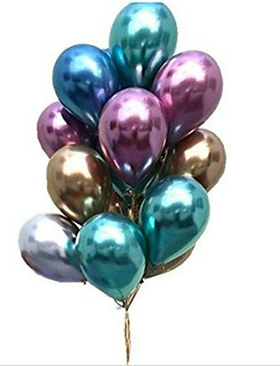 Multi Color Metallic Balloons Pack Of 10