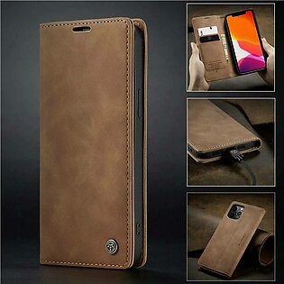 Caseme Retro Leather Case For Iphone 12 Pro Max Book Style Flip Wallet Magnetic Cover Card Slots Case For Iphone 12 Pro Max